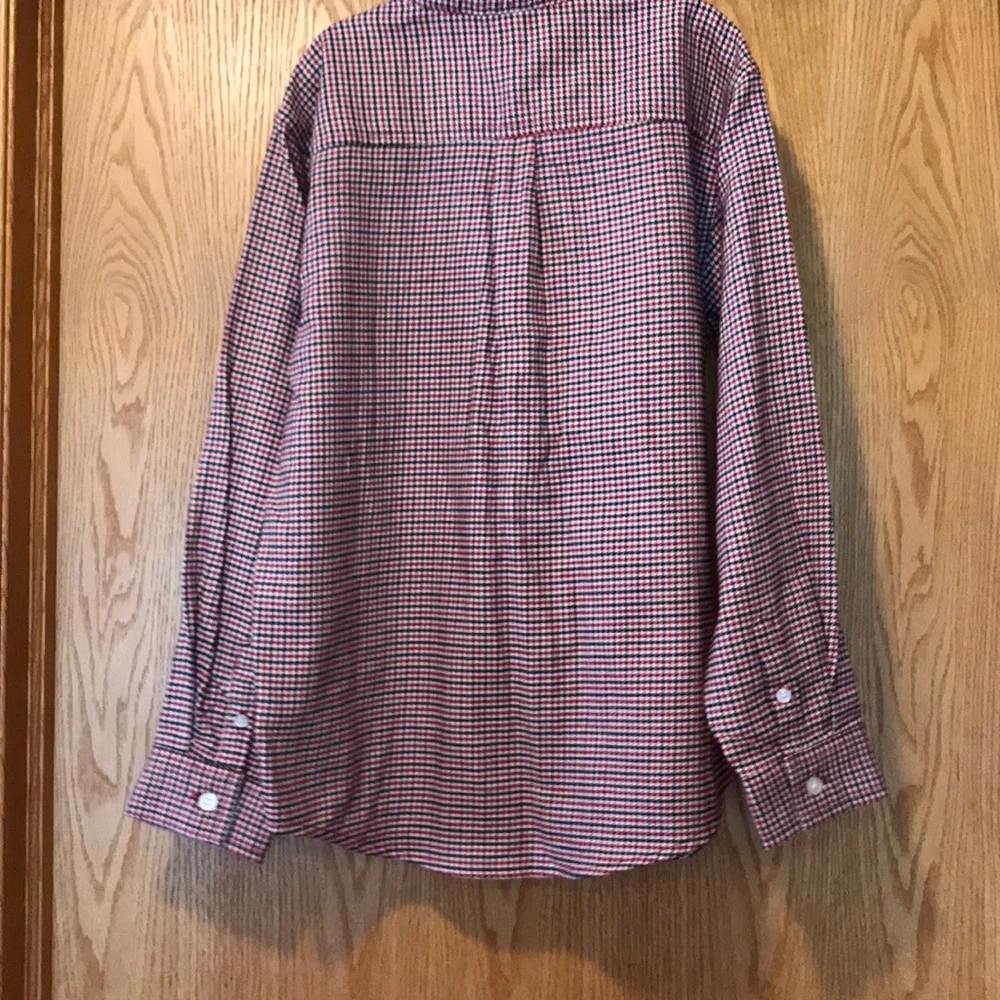 New Gymboree boy’s 8 Holiday Classics houndstooth button down shirt red black
